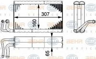 HELLA 8fv351211771 -  Испаритель, кондиционер