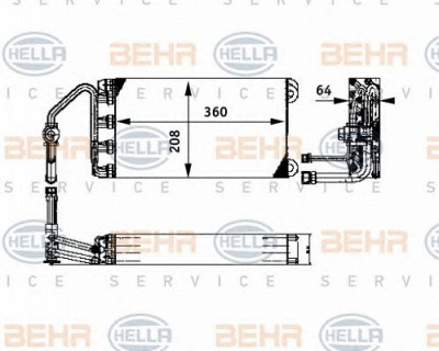 HELLA 8fv351330011 -  Испаритель, кондиционер