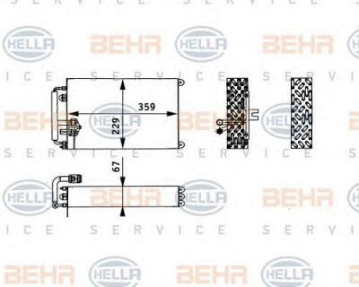 HELLA 8fv351330141 -  Испаритель, кондиционер