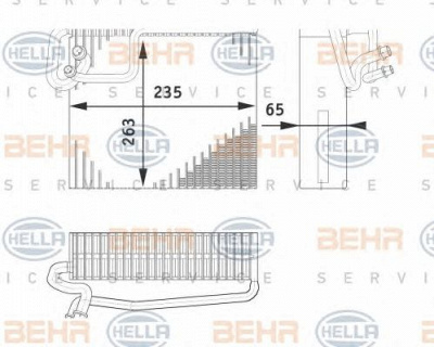 HELLA 8fv351330181 -  Испаритель, кондиционер