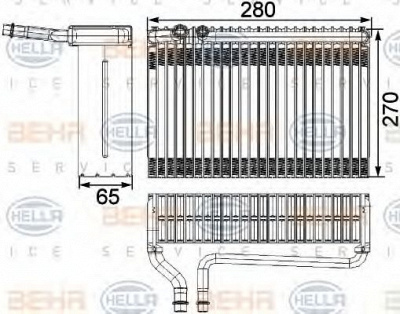 HELLA 8fv351330381 -  Испаритель, кондиционер