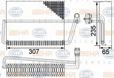 HELLA 8fv351330491 -  Испаритель, кондиционер
