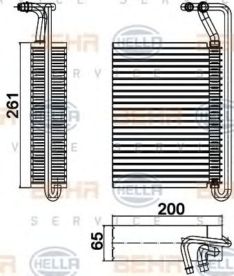 HELLA 8fv351330504 -  Испаритель, кондиционер