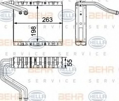 HELLA 8fv351330511 -  Испаритель, кондиционер