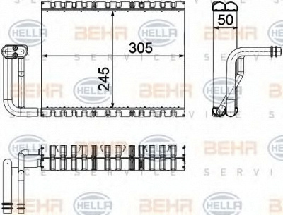 HELLA 8fv351330661 -  Испаритель, кондиционер