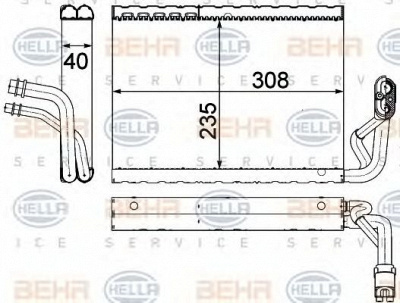 HELLA 8fv351330691 -  Испаритель, кондиционер