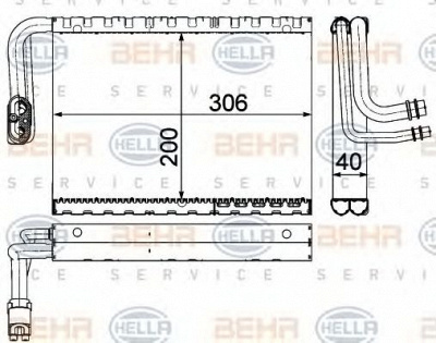 HELLA 8fv351330701 -  Испаритель, кондиционер