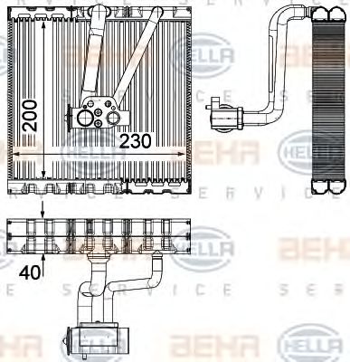HELLA 8fv351330711 -  Испаритель, кондиционер