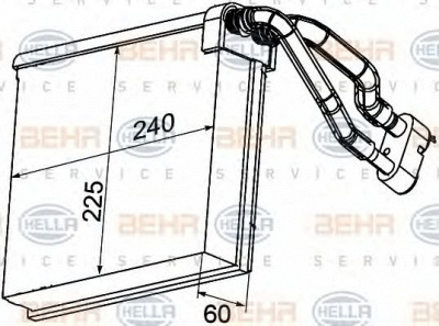 HELLA 8fv351330721 -  Испаритель, кондиционер