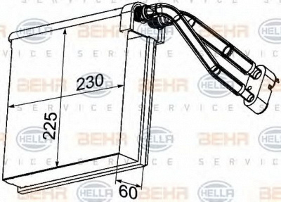 HELLA 8fv351330731 -  Испаритель, кондиционер