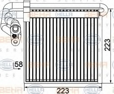 HELLA 8fv351330751 -  Испаритель, кондиционер