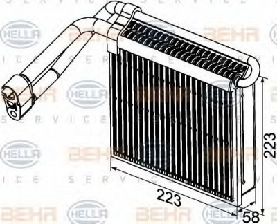 HELLA 8fv351330761 -  Испаритель, кондиционер