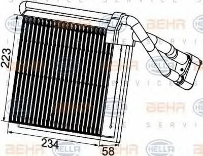 HELLA 8fv351330771 -  Испаритель, кондиционер
