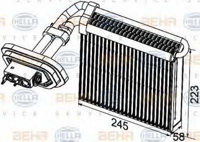 HELLA 8fv351330791 -  Испаритель, кондиционер