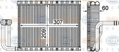 HELLA 8fv351331111 -  Испаритель, кондиционер
