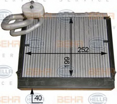 HELLA 8fv351331131 -  Испаритель, кондиционер