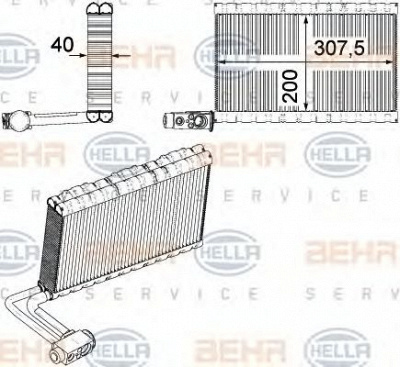 HELLA 8fv351331191 -  Испаритель, кондиционер