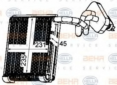 HELLA 8fv351331221 -  Испаритель, кондиционер