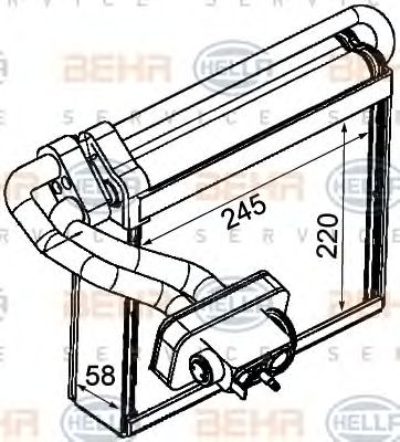 HELLA 8fv351331231 -  Испаритель, кондиционер