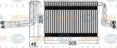 HELLA 8fv351331261 -  Испаритель, кондиционер