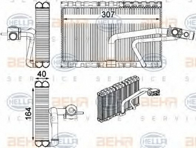 HELLA 8fv351331271 -  Испаритель, кондиционер