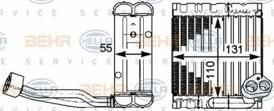 HELLA 8fv351331281 -  Испаритель, кондиционер