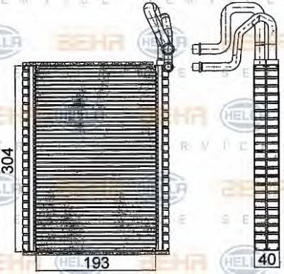 HELLA 8fv351331291 -  Испаритель, кондиционер