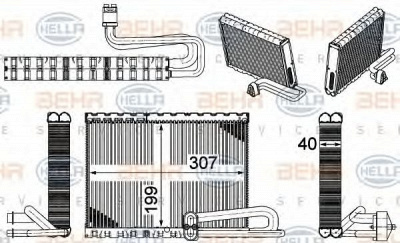 HELLA 8fv351331471 -  Испаритель, кондиционер