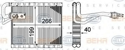 HELLA 8fv351331491 -  Испаритель, кондиционер