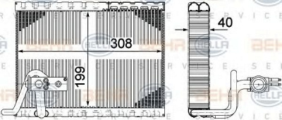 HELLA 8fv351331501 -  Испаритель, кондиционер