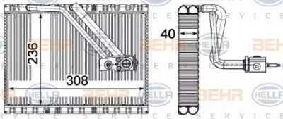 HELLA 8fv351331531 -  Испаритель, кондиционер