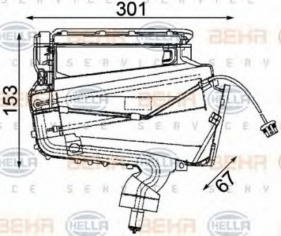 HELLA 8fz351315031 -  Испаритель, кондиционер