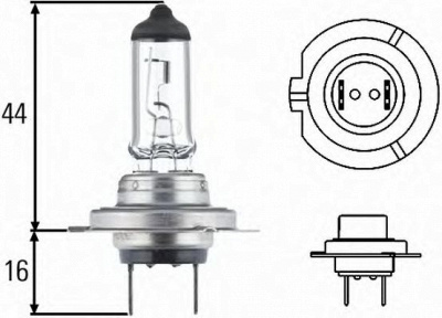 HELLA 8gh007157451 -  ЛАМПА НАКАЛИВАНИЯ, H7 12V 55W PX 26D SUPER LONG L
