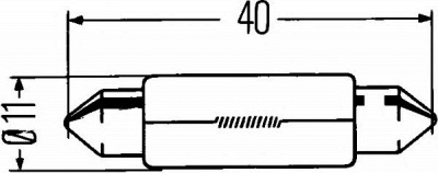 HELLA 8gm002091131 -  Лампа накаливания, задний габаритный фонарь
