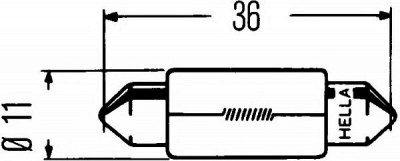 HELLA 8gm002092241 -  Лампа накаливания, фонарь освещения номерного знака