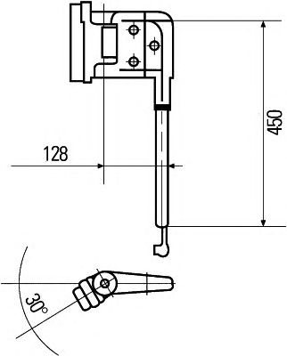 HELLA 8hg503009082 -  Кронштейн, наружное зеркало