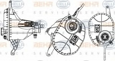 HELLA 8ma376704001 -  Компенсационный бак, охлаждающая жидкость