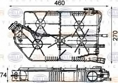 HELLA 8ma376705041 -  Компенсационный бак, охлаждающая жидкость