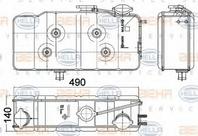 HELLA 8ma376705181 -  Компенсационный бак, охлаждающая жидкость