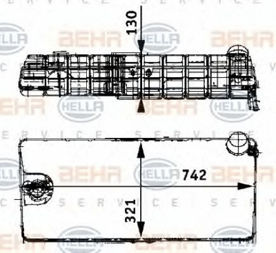 HELLA 8ma376705231 -  Компенсационный бак, охлаждающая жидкость