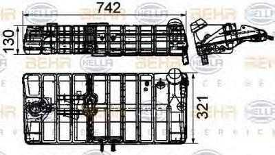 HELLA 8ma376705241 -  Компенсационный бак, охлаждающая жидкость