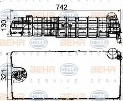 HELLA 8ma376705251 -  Компенсационный бак, охлаждающая жидкость