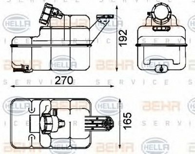 HELLA 8ma376705271 -  Компенсационный бак, охлаждающая жидкость