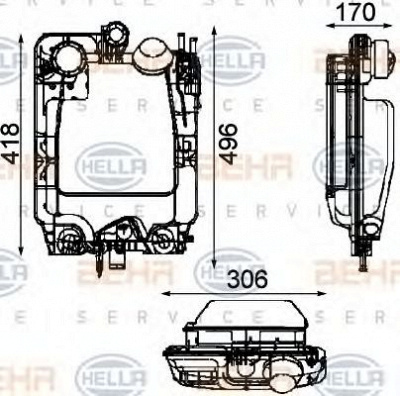 HELLA 8ma376705291 -  Компенсационный бак, охлаждающая жидкость