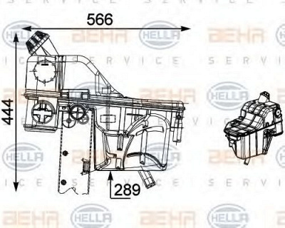 HELLA 8ma376705471 -  Компенсационный бак, охлаждающая жидкость