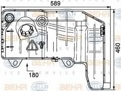 HELLA 8ma376705511 -  Компенсационный бак, охлаждающая жидкость