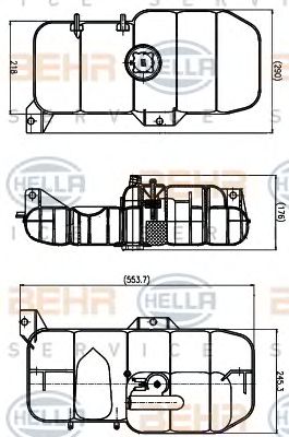 HELLA 8ma376731001 -  Компенсационный бак, охлаждающая жидкость