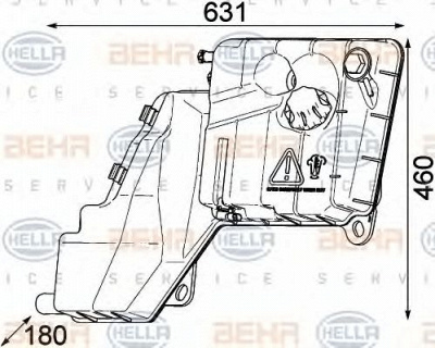 HELLA 8ma376753791 -  Компенсационный бак, охлаждающая жидкость