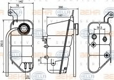 HELLA 8ma376755131 -  Компенсационный бак, охлаждающая жидкость