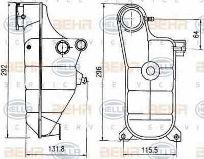 HELLA 8ma376755151 -  Компенсационный бак, охлаждающая жидкость